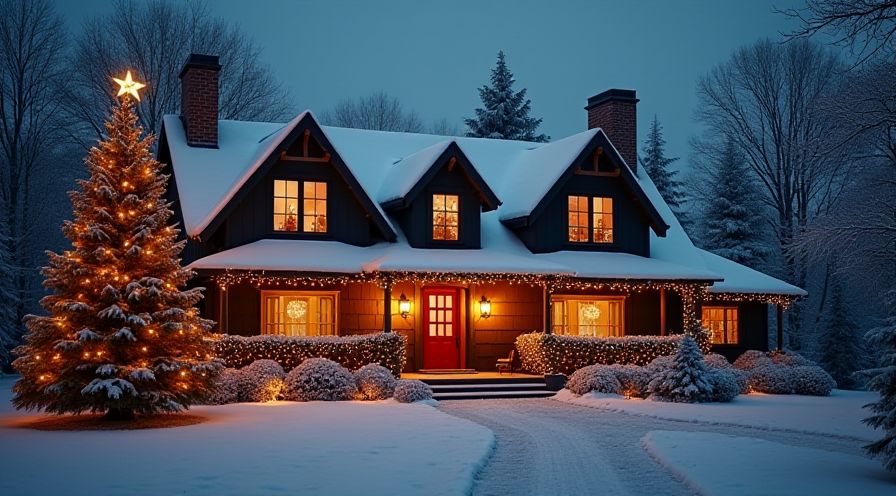 Festliche Weihnachtsbaum-Dekoration